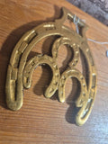 Three Horseshoes Brass Ornament