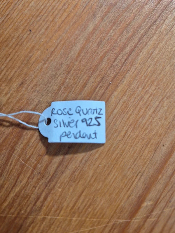 Rose Quartz silver 925 pendant