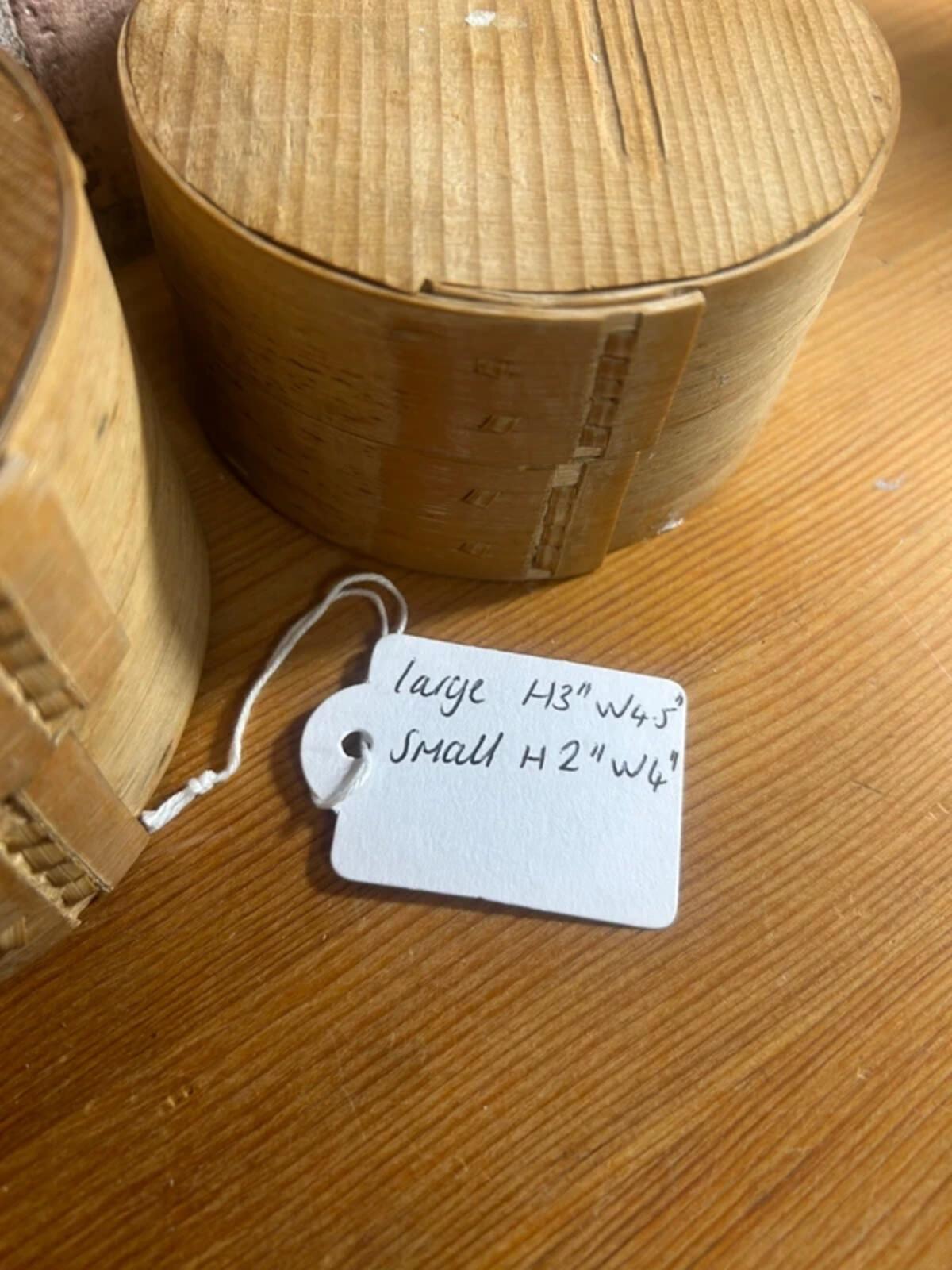Pair of Bentwood Bento Boxes x 2