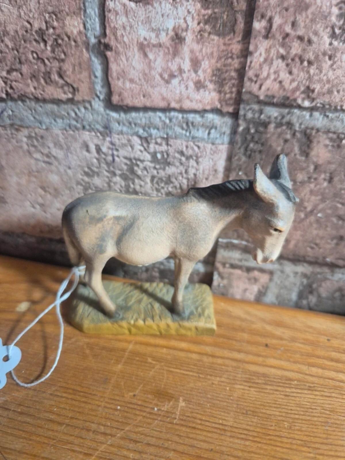 Wooden donkey figure