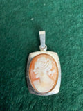 Sterling Silver Vintage Cameo Pendant