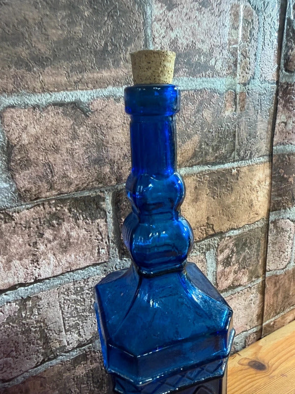 Cobalt Blue Apothecary Bottle with Cork