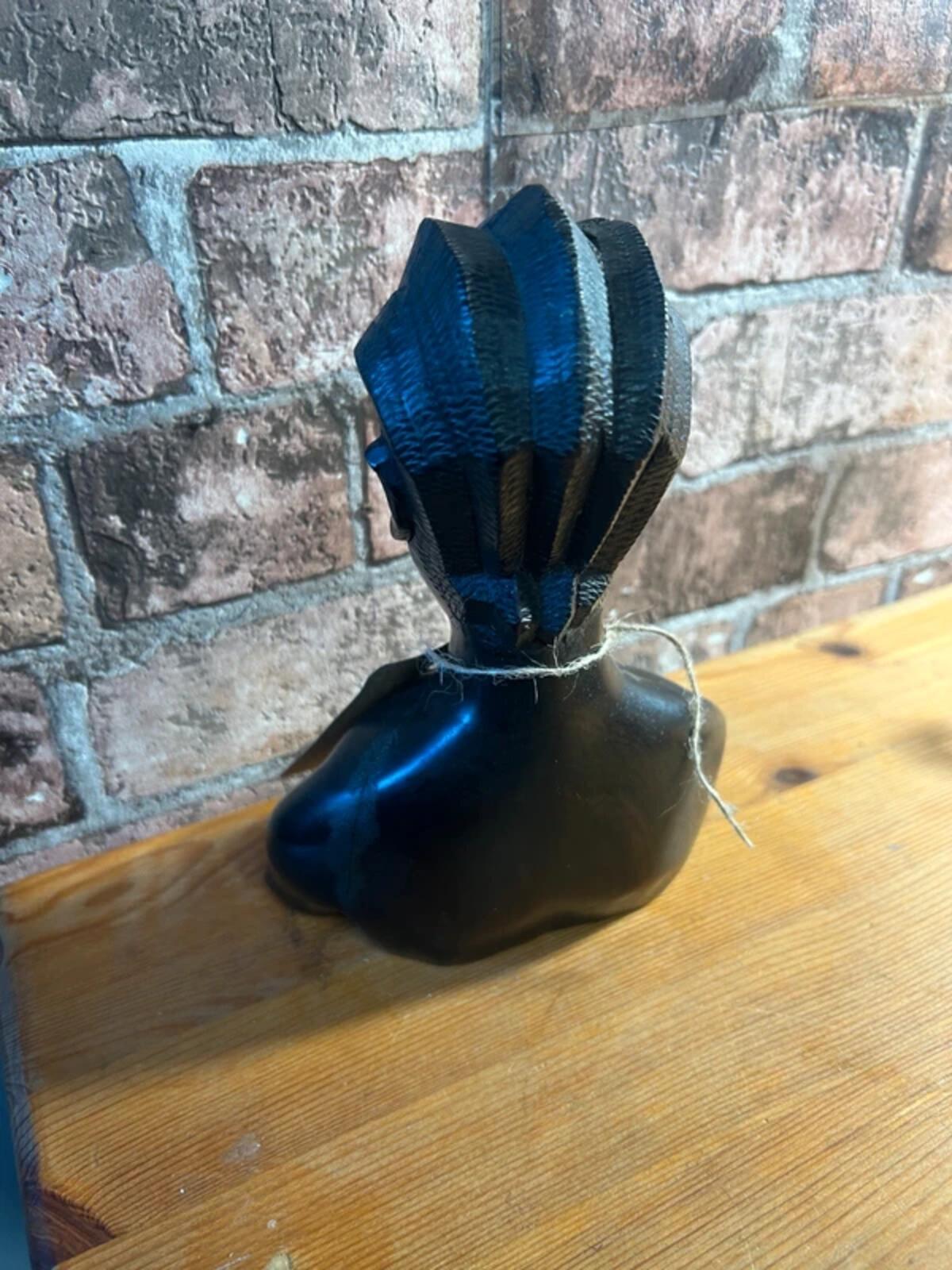 Ebony Wooden African Carved Bust