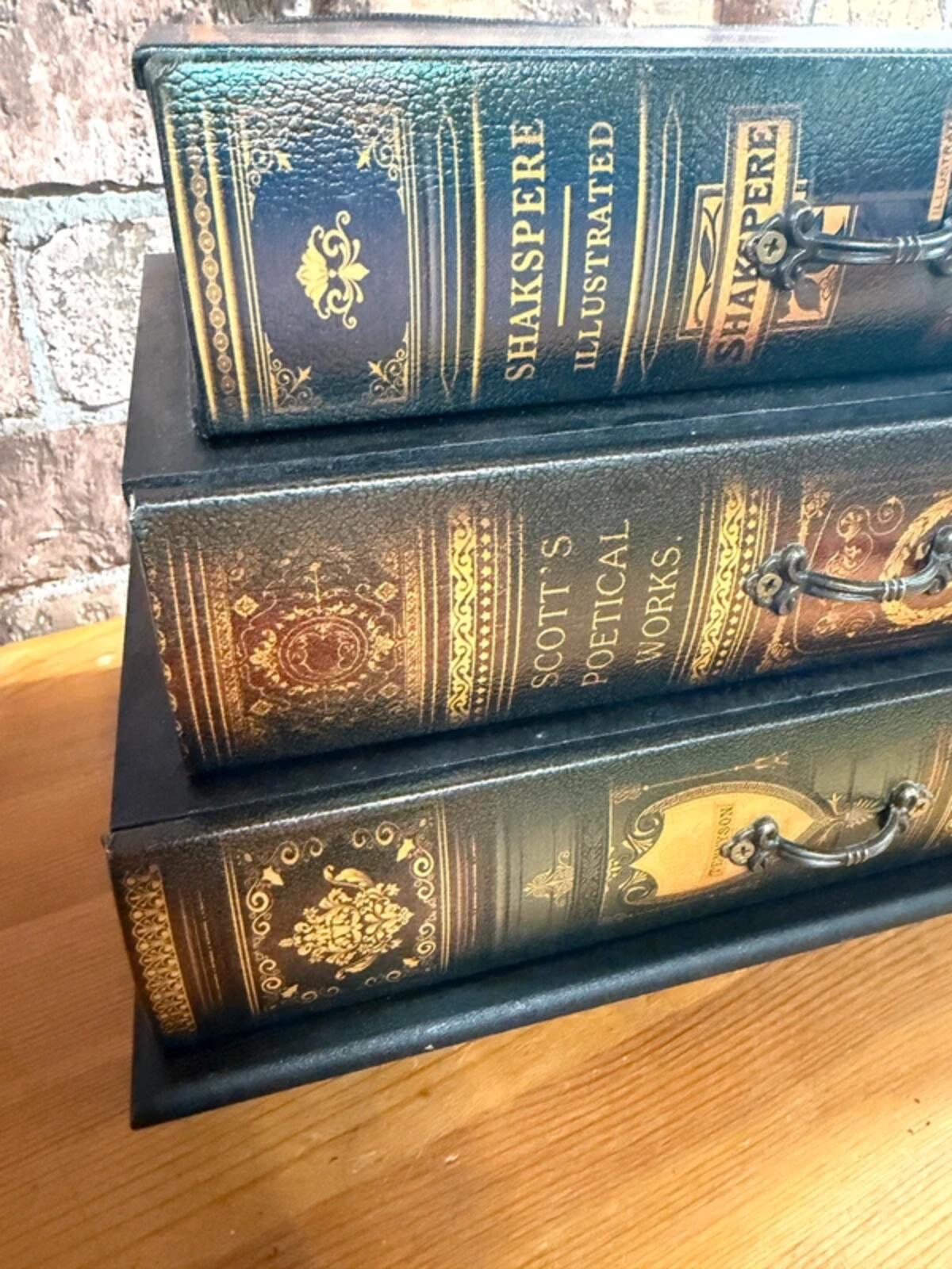 Vintage Style Shakespeare Themed Book Drawers