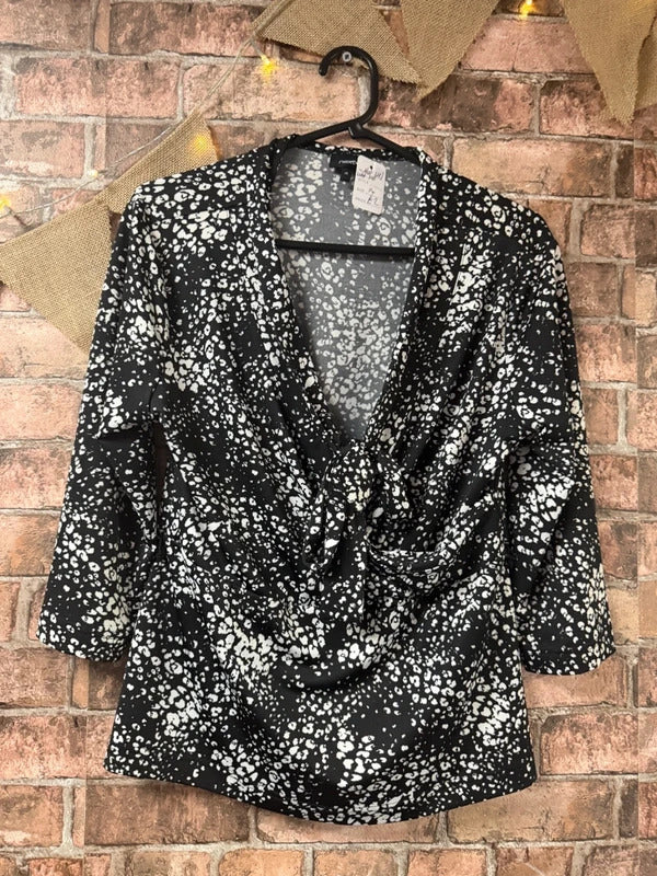 Next Black and White Top - Size 14