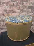 Lloyd loom gold half moon ottoman