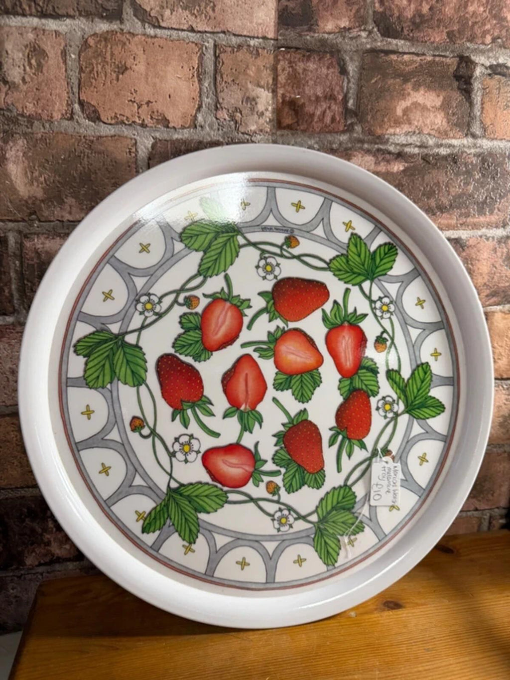 Marion Walsh Strawberry Melamine Round Tray
