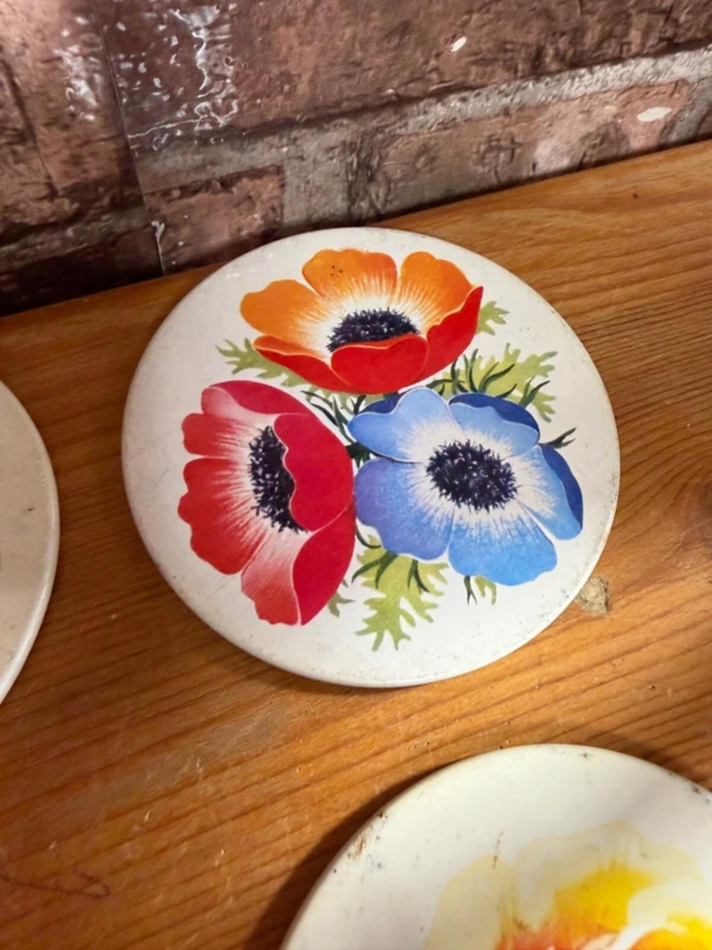 Vintage Floral Coasters x 4