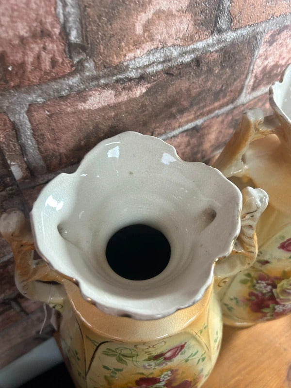 Pair of Antique Mantle Vases