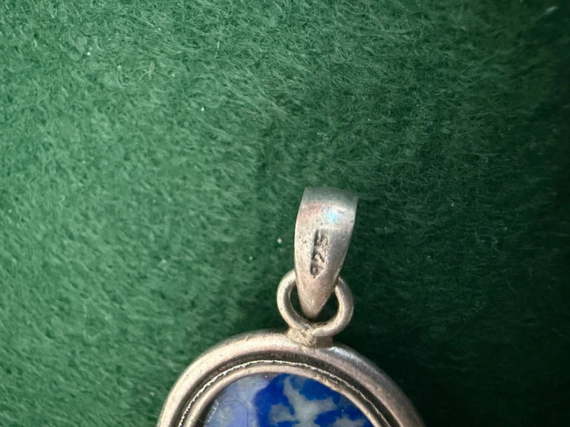 Lapis Lazuili and Sterling Silver Pendant