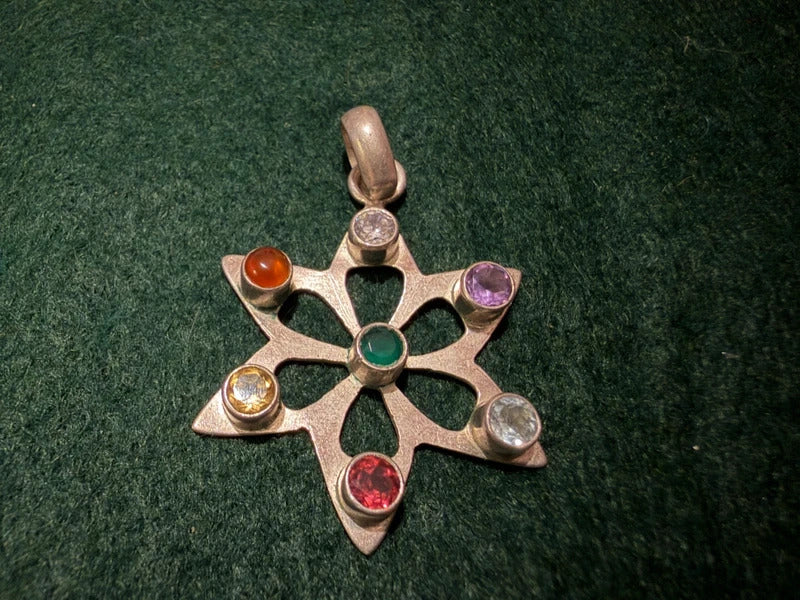 Sterling Silver Shakra Gemstone Pendant