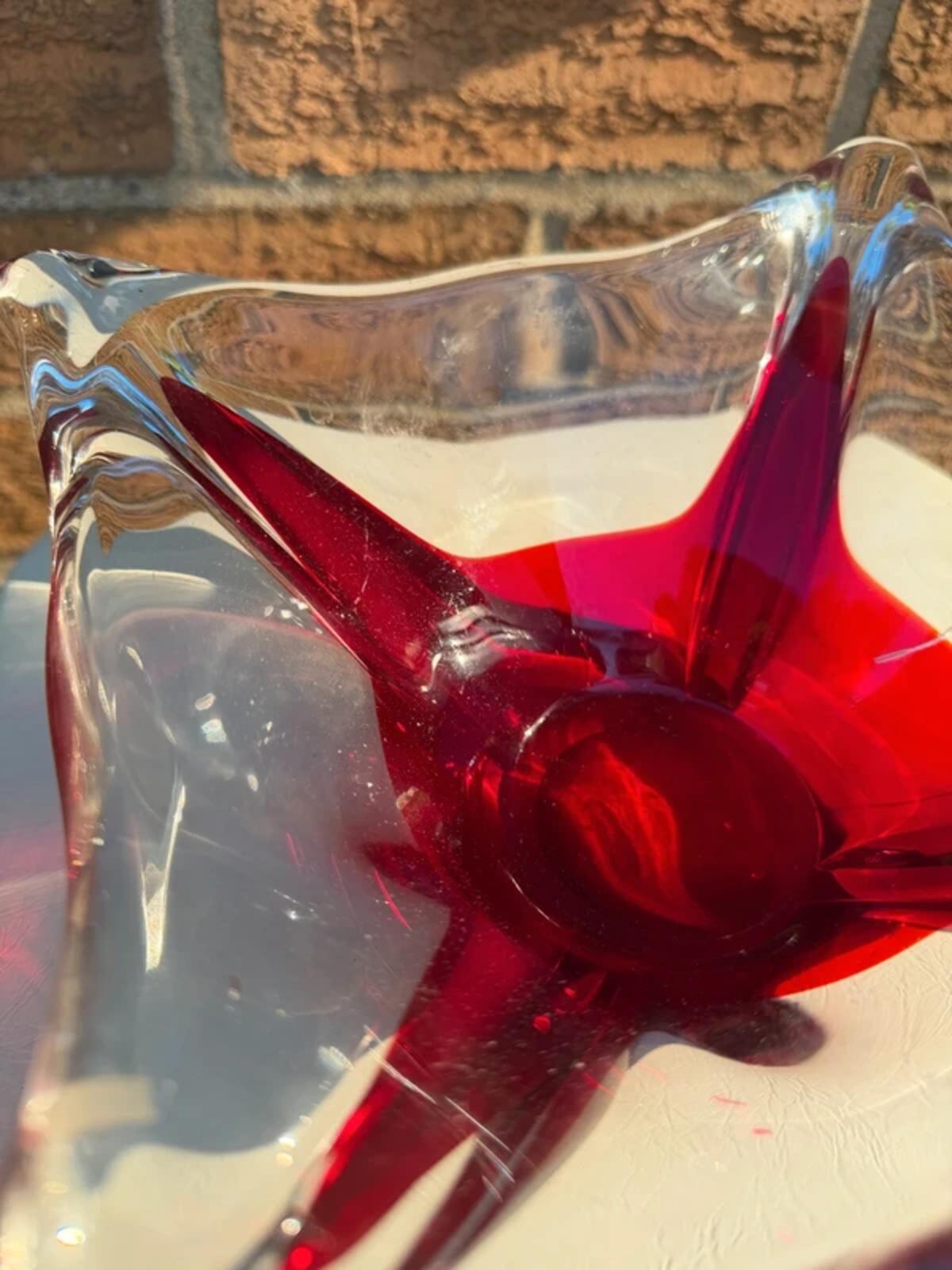 Murano Sommerso Art Glass Bowl