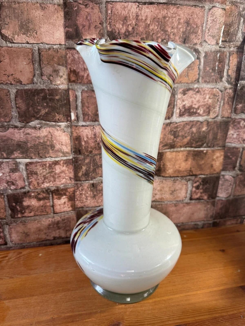 Murano Large Glass Patterned Vase