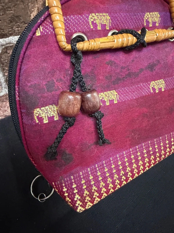 Elephant Bag with Bamboo Handles