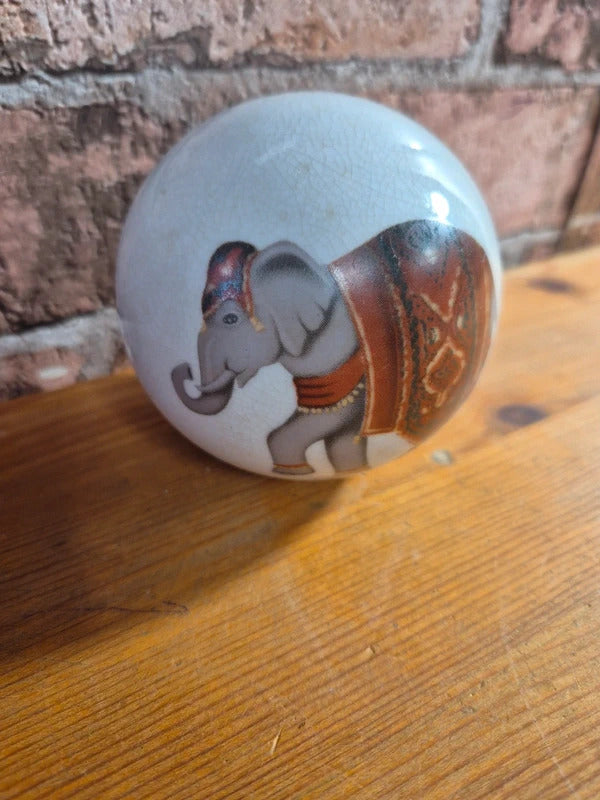 Vintage ceramic elephant ball
