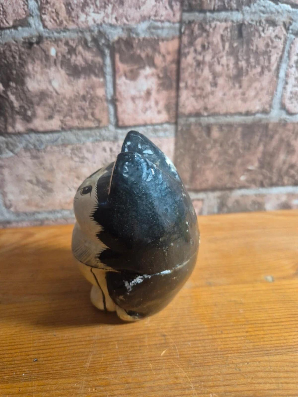 Vintage papermache cat trinket box