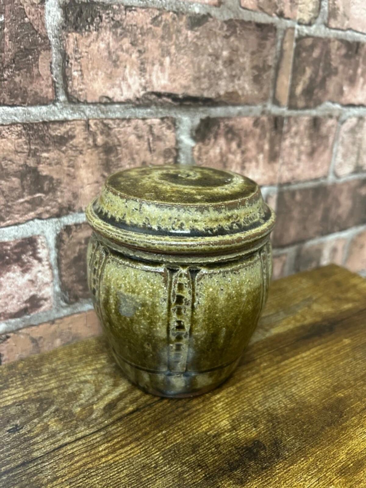 Vintage Stoneware Lidded Jar