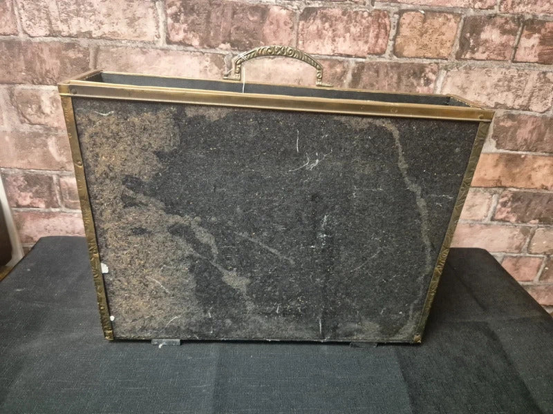 Vintage Brass Magazine Rack