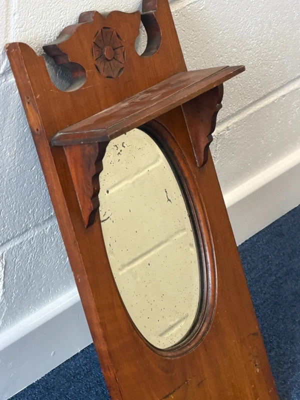 Edwardian Style Mahogany Mirror Shelf