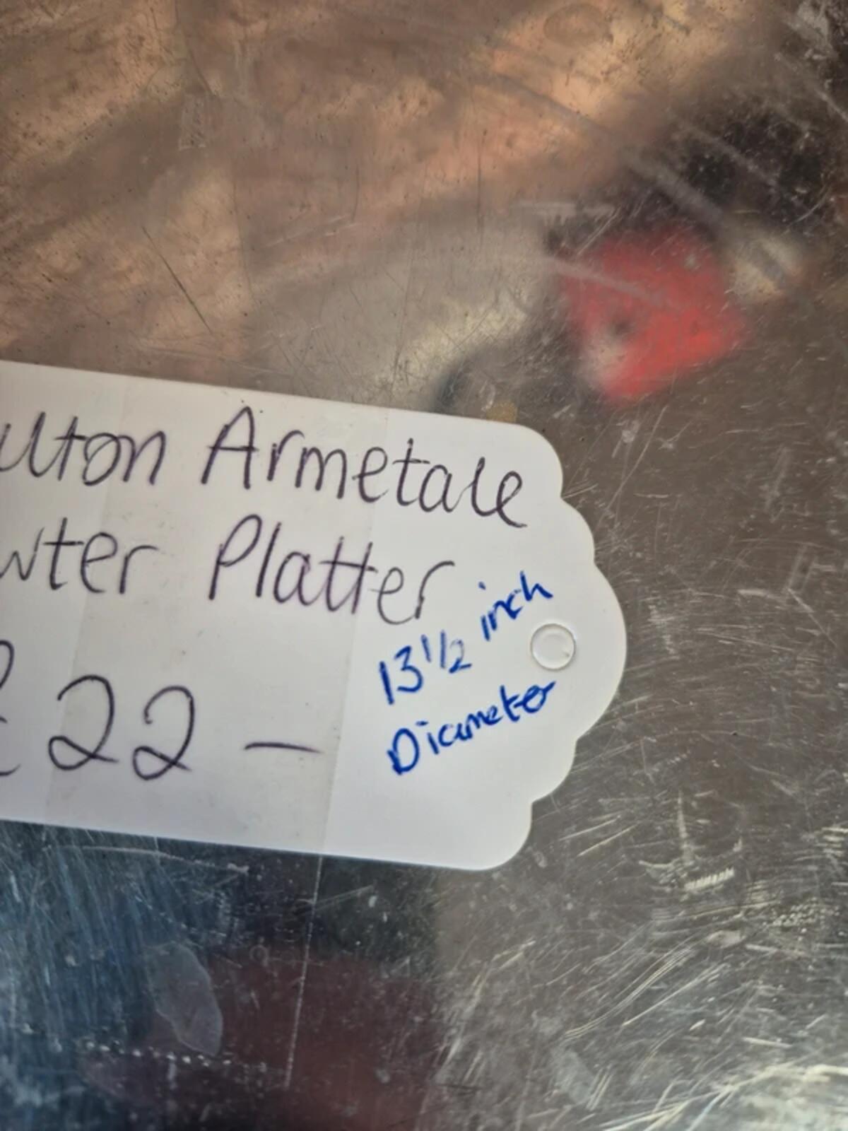 Wilton Armetale pewter platee