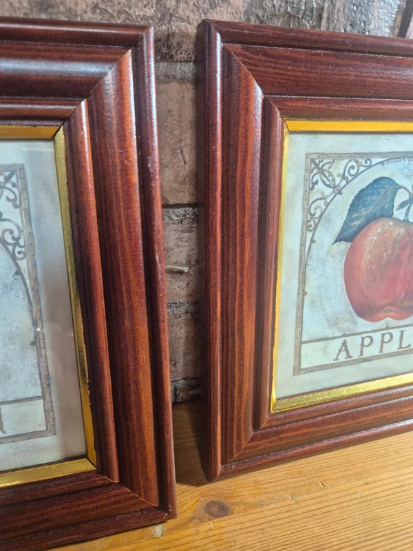 Pair of vintage orchard fruit prints