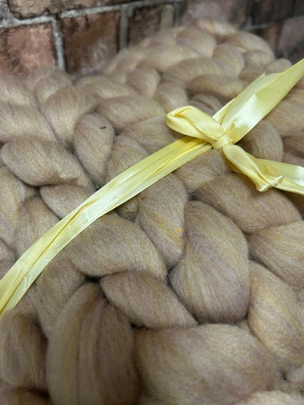 Giant Chunky Knit Wool Blanket