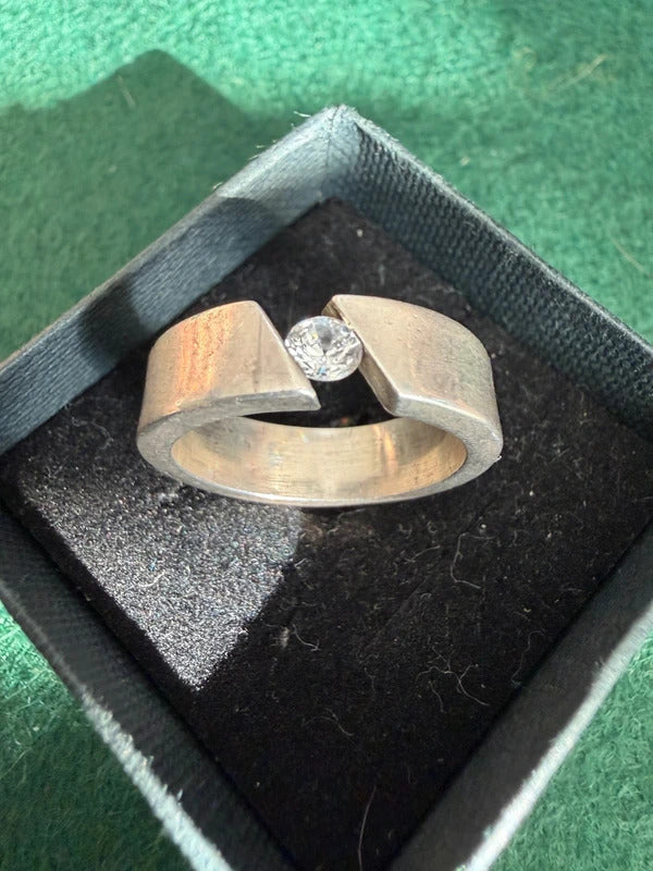 Silver Band Ring 925 Hallmarked - Size O