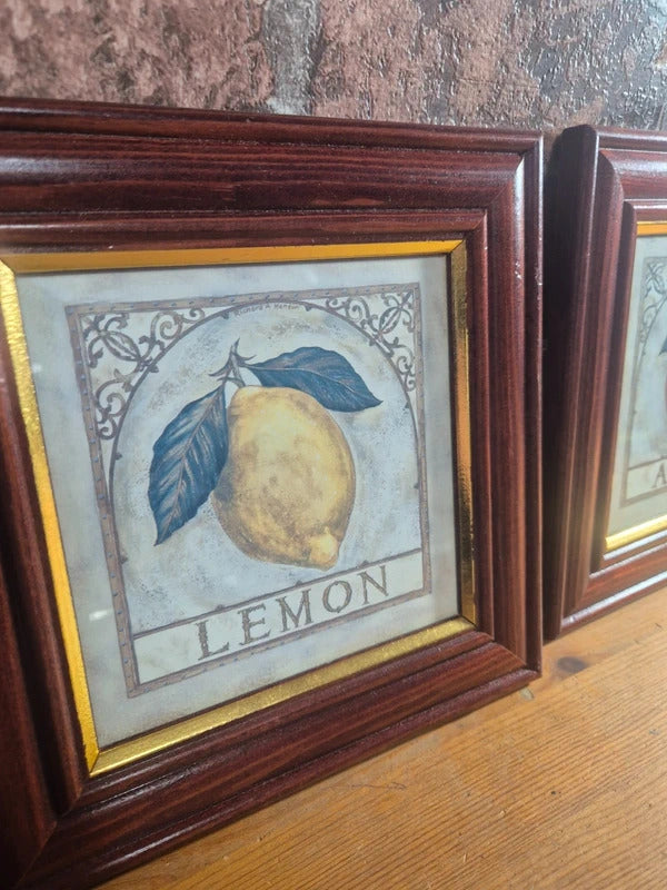 Pair of vintage orchard fruit prints