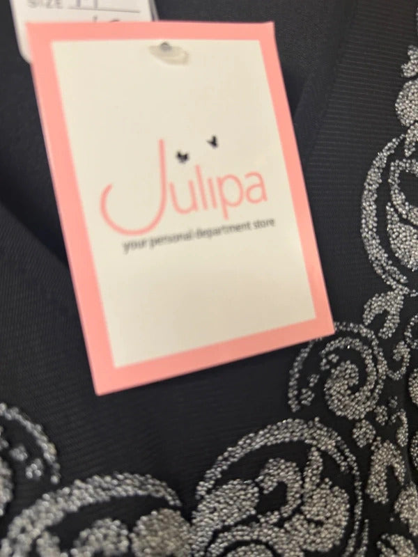 Julipa Black and Silver Top - Size 14