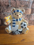 Vintage Leonardo football supporter teddy money box