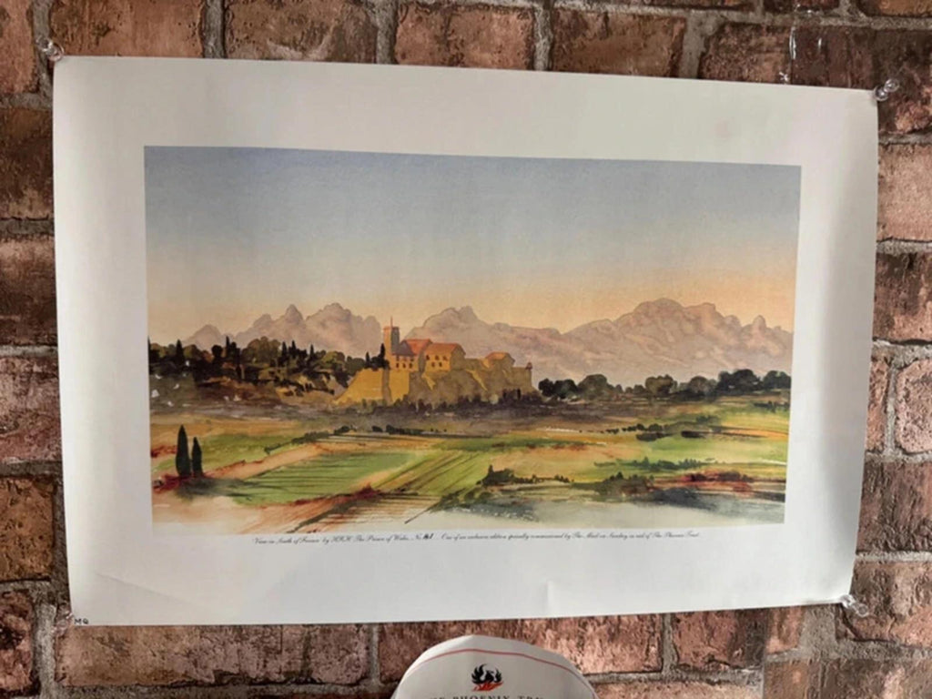 Limited edition print of "View in South of France" by HRH The Prince of Wales - Number 41