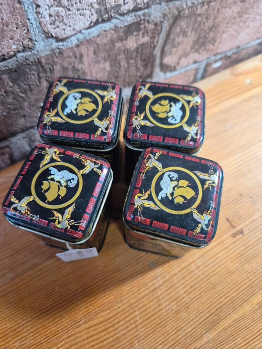Set of 4 tea tins