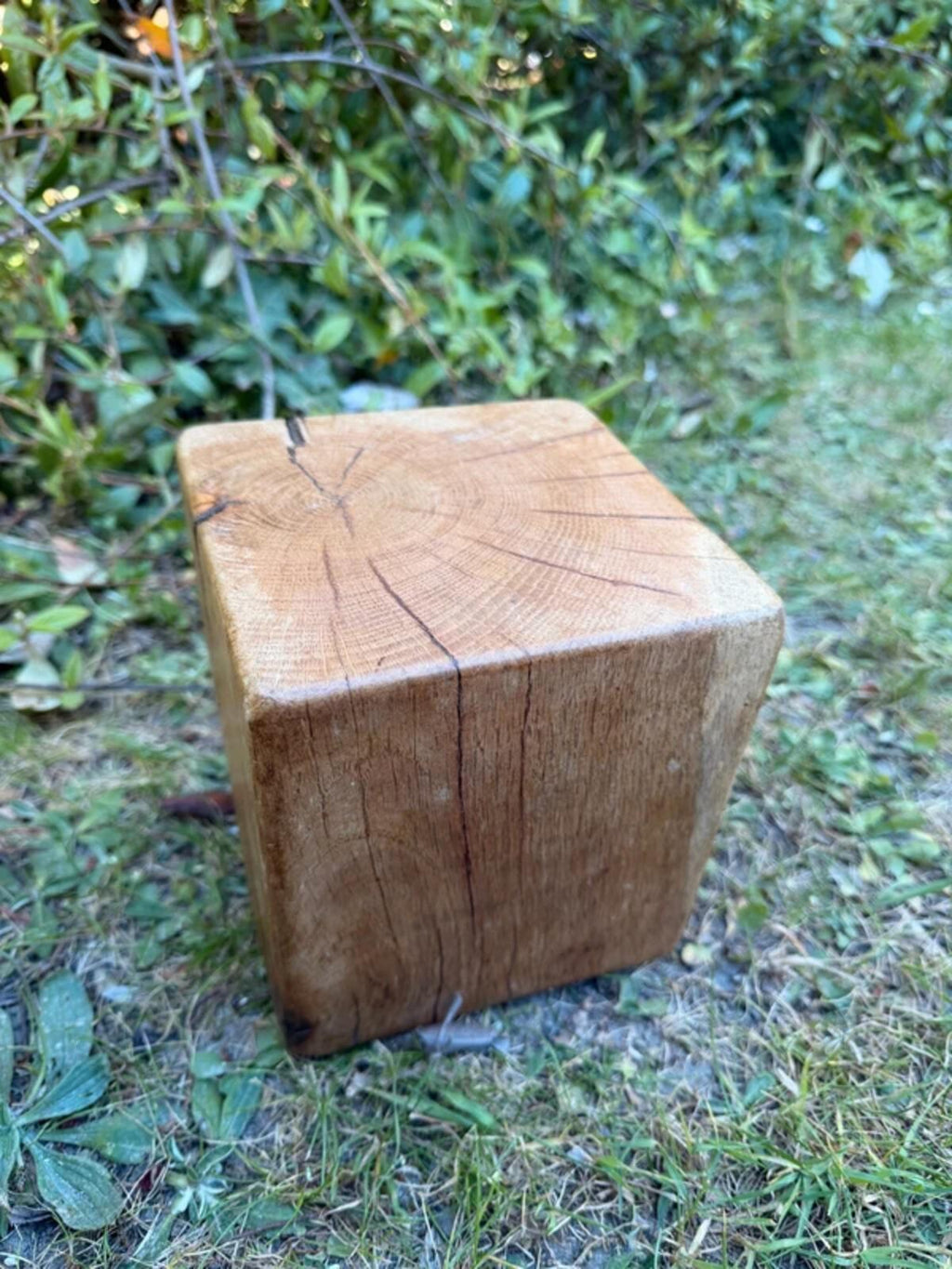 Solid Oak Cube Doorstop