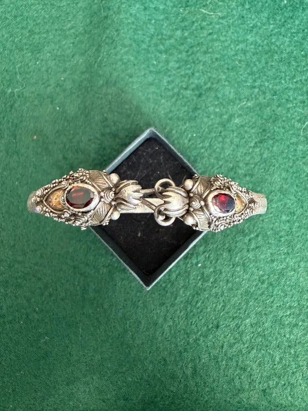 Sterling Silver Dragon Open Bangle