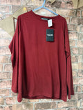 Be Jealous burgundy top - size 20