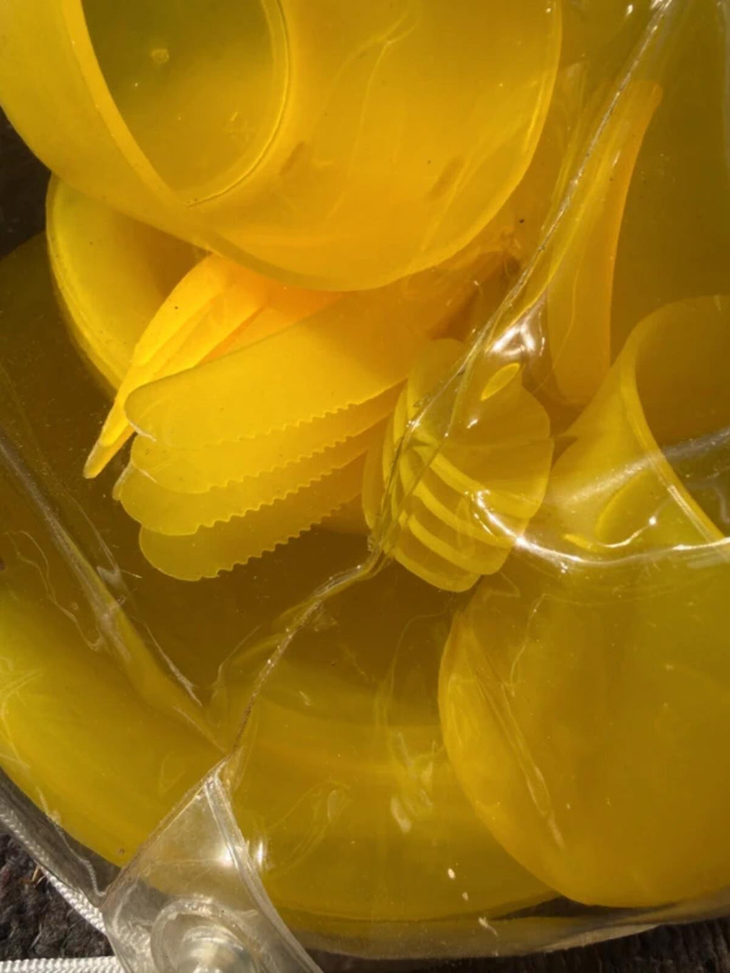 Vintage Yellow Picnic Set in Storage Bag