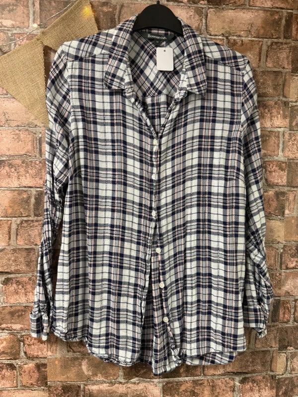 Bonmarche Checked Shirt - Size 14