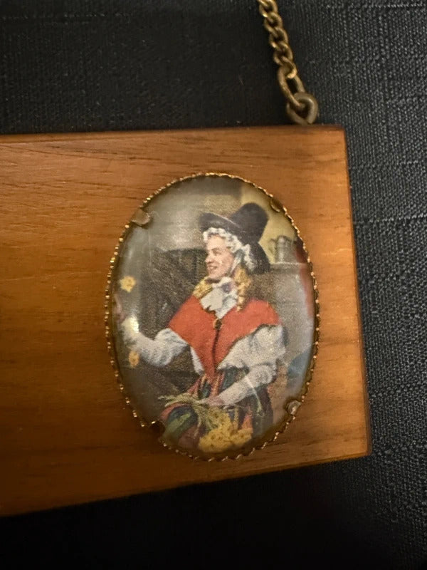 Wood Hanging with Two Pictures