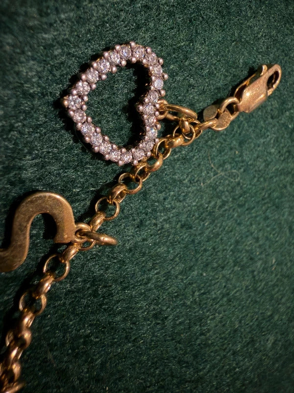 Sterling Silver Gold Plated Sister Bracelet