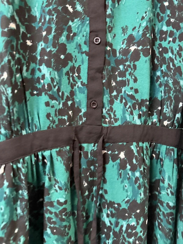 JD Williams Green Leopard Dress - Size 24