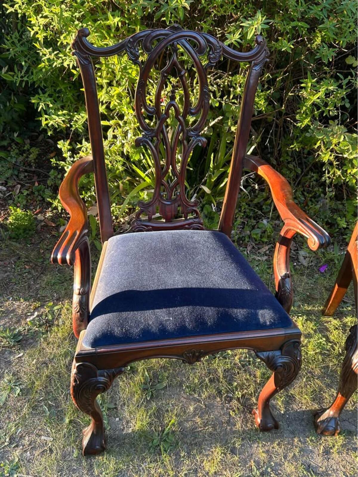 Set of Six Chippendale Style Mahogany Dining Chairs