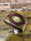 Vintage Shangai Rosewood, Jade and Brass Accents Jewellery Box
