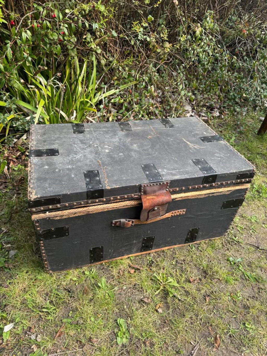 Antique A Boswell 19th Century Steamer Trunk