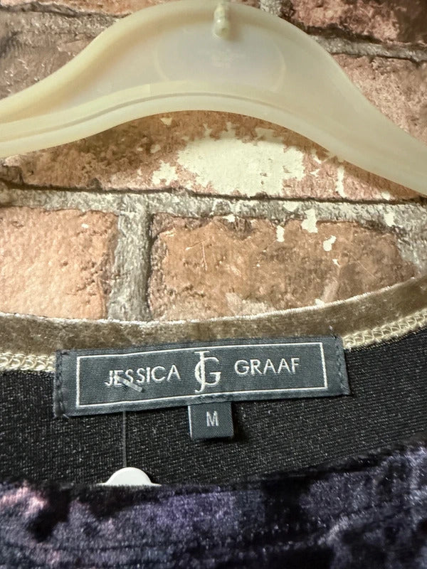 Jessica Graaf Purple Velour Top - Size 10