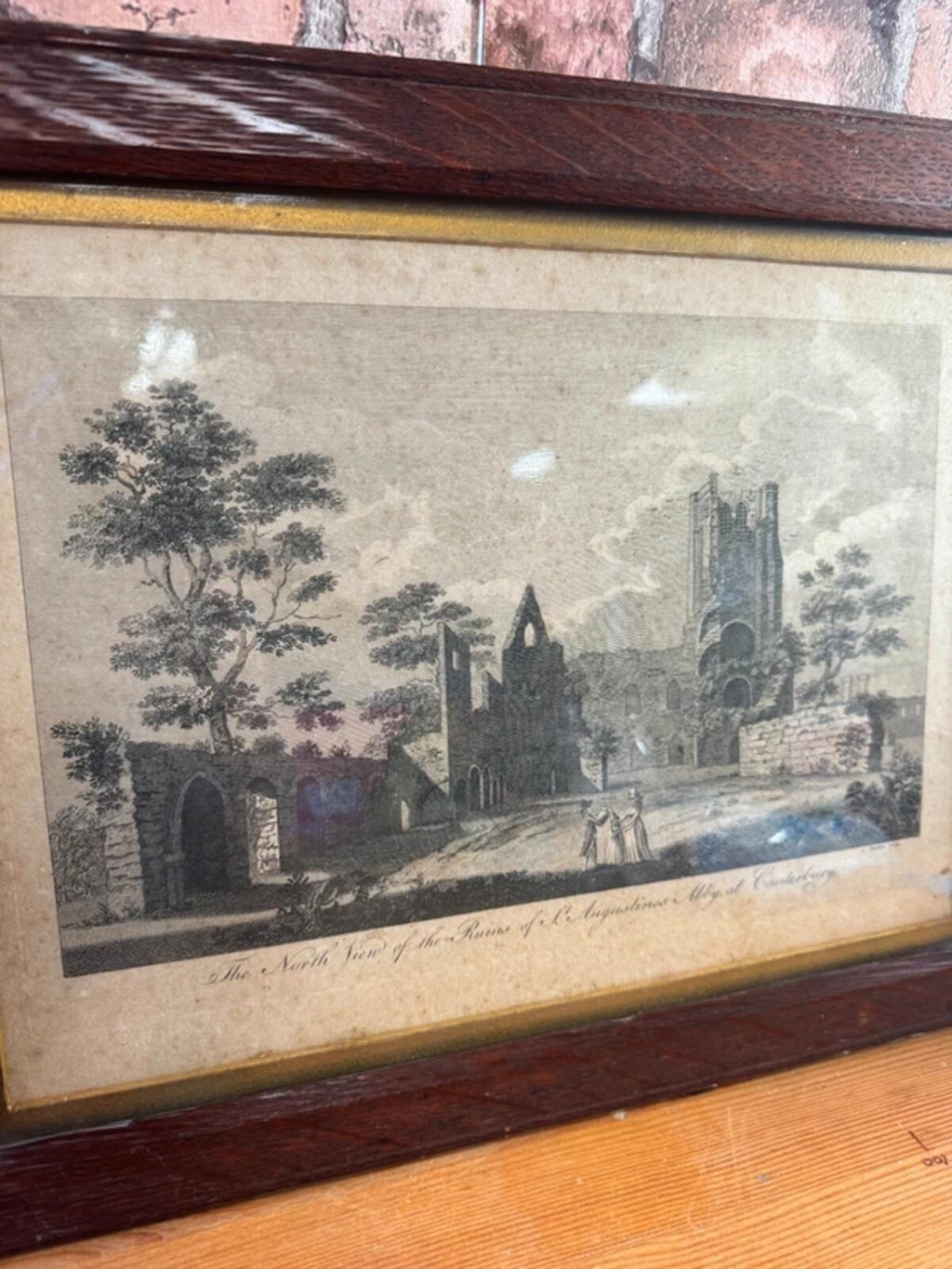 St Augustine's Abbey Print in Antique Oak Frame