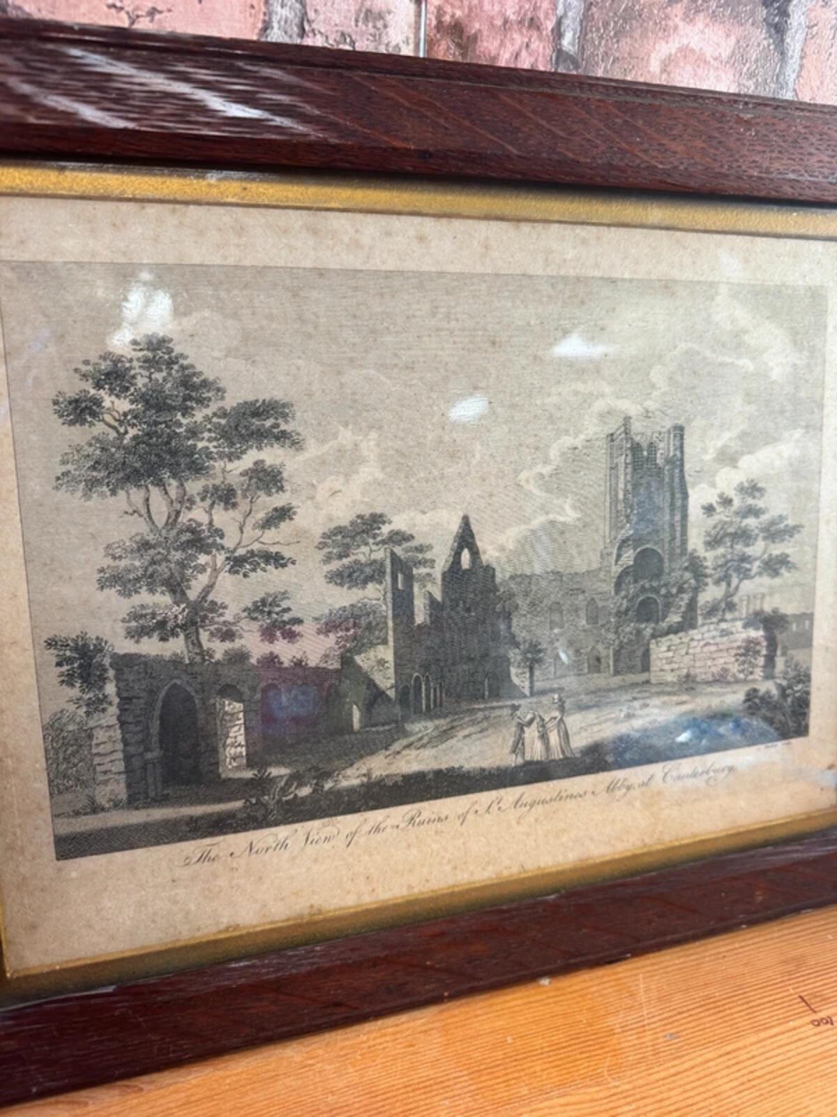 St Augustine's Abbey Print in Antique Oak Frame