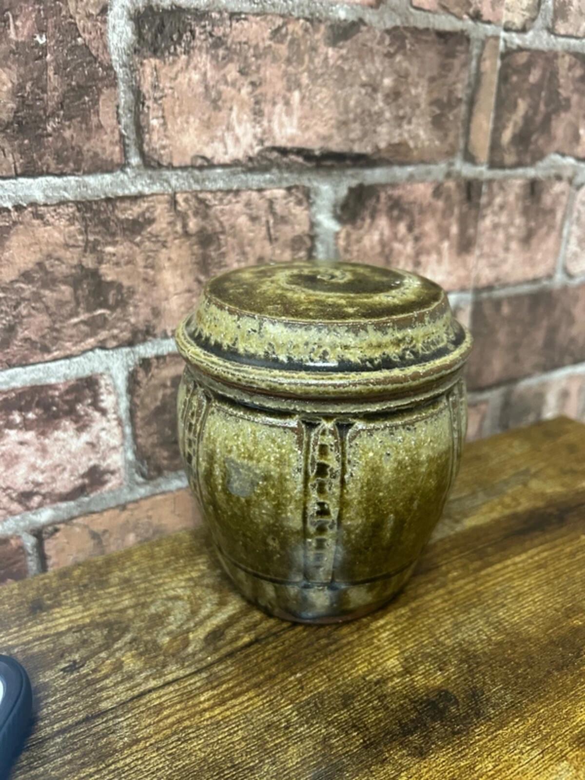 Vintage Stoneware Lidded Jar