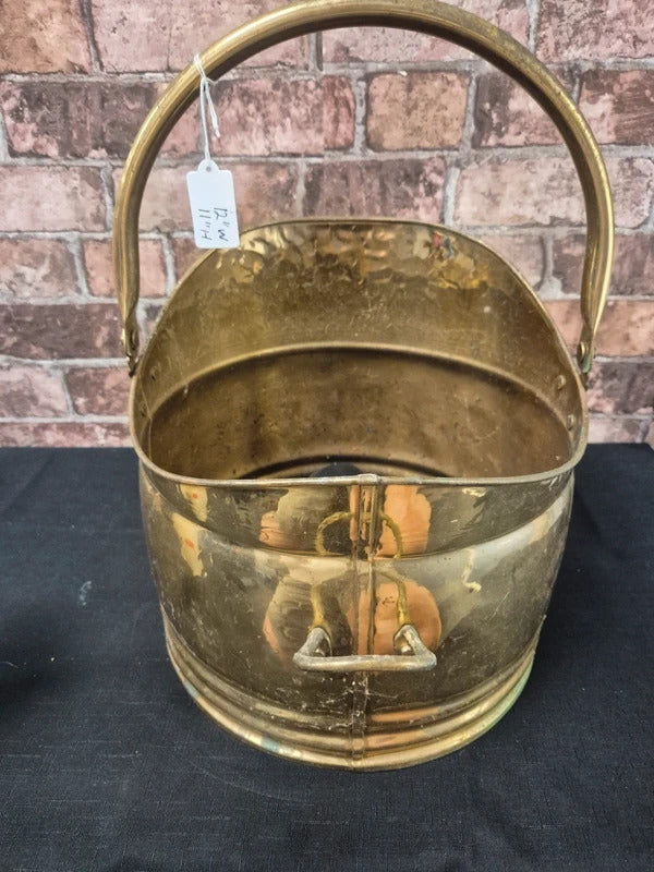 Brass coal bucket