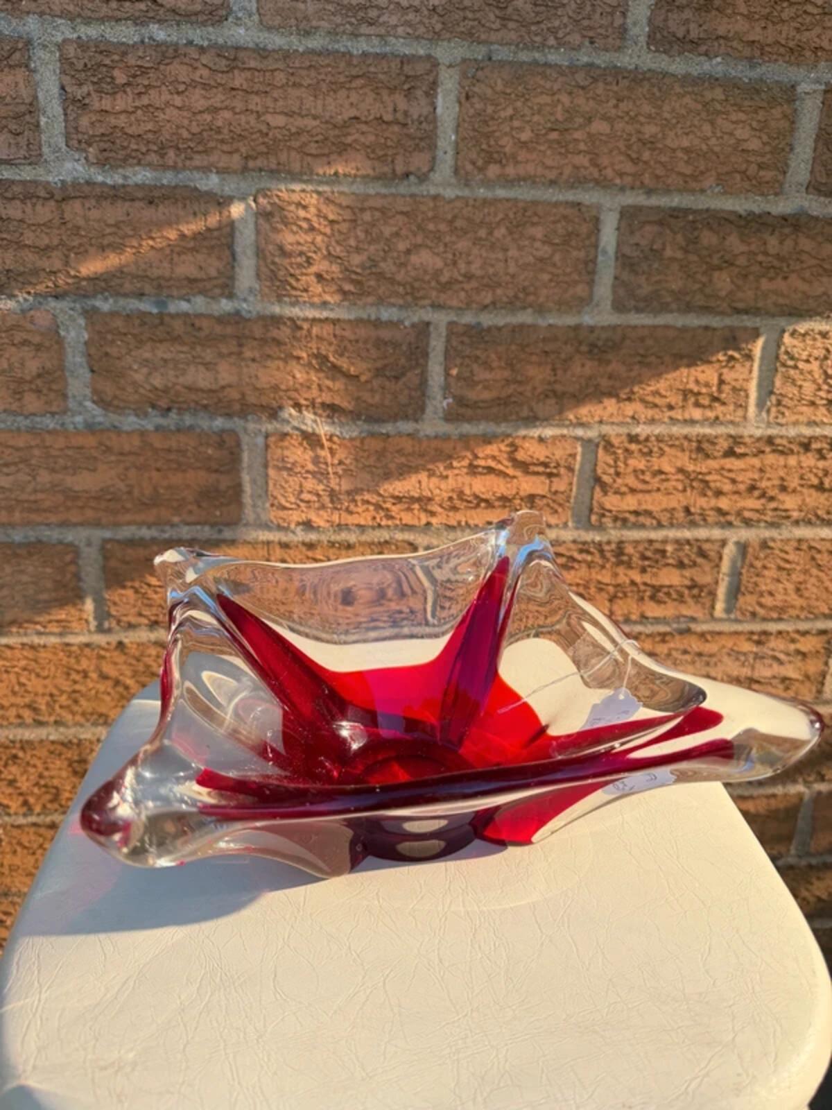 Murano Sommerso Art Glass Bowl