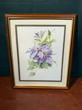 Vintage Clematis Floral Framed Painting